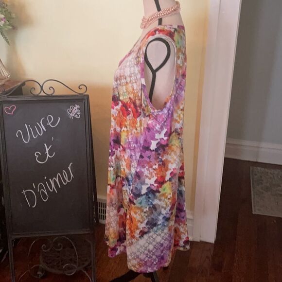 Jete Gwynnie B Sz 1X Floral Stretch Dress EUC - Picture 3 of 8